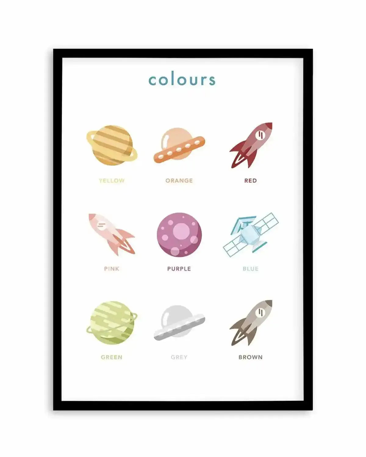 Outer Space | Colours Art Print from Olive et Oriel where you can shop wallpaper and artworks online