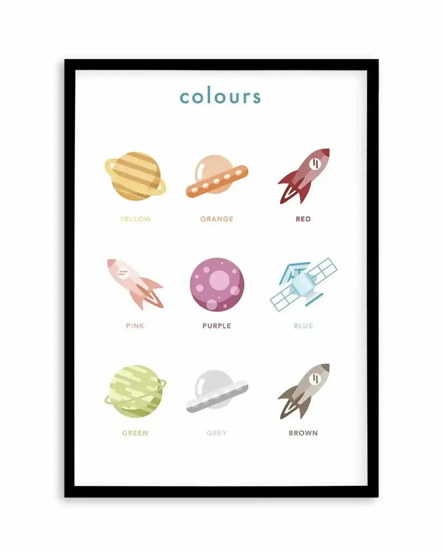 Outer Space | Colours Art Print from Olive et Oriel where you can shop wallpaper and artworks online