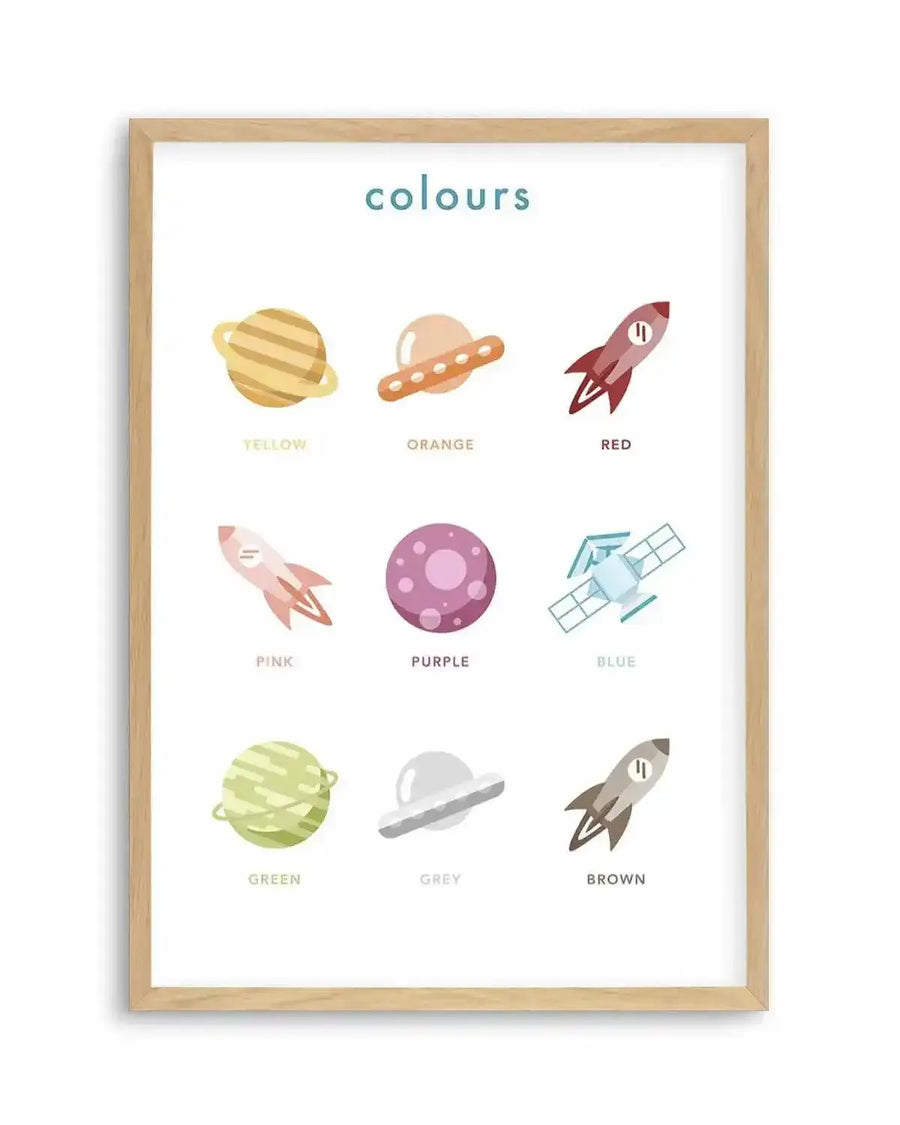 Outer Space | Colours Art Print from Olive et Oriel where you can shop wallpaper and artworks online
