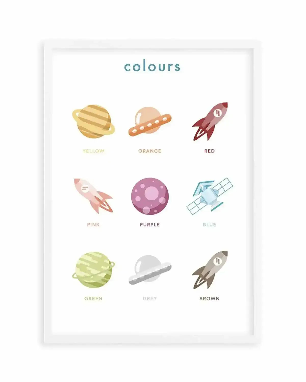 Outer Space | Colours Art Print from Olive et Oriel where you can shop wallpaper and artworks online