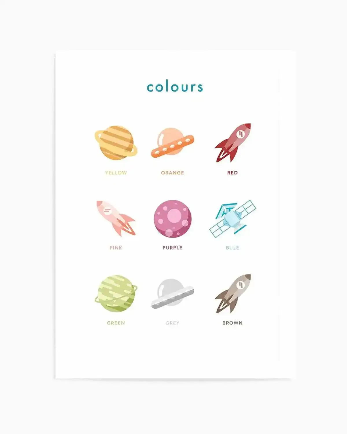 Outer Space | Colours Art Print from Olive et Oriel where you can shop wallpaper and artworks online
