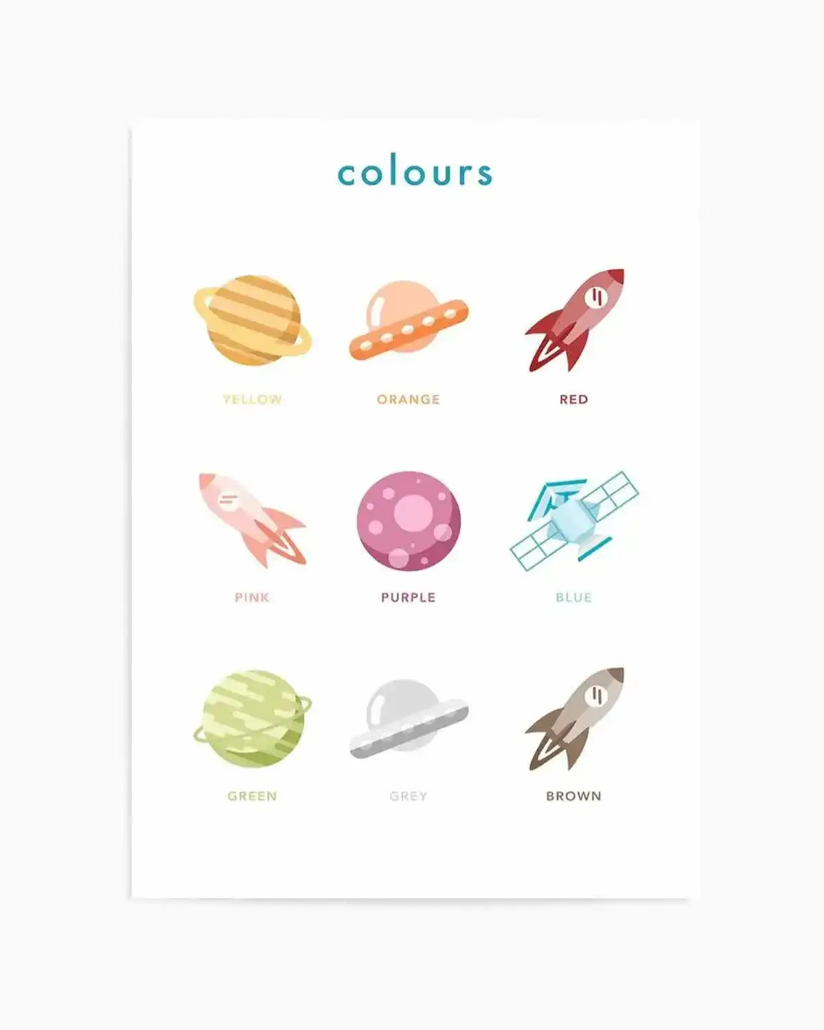 Outer Space | Colours Art Print from Olive et Oriel where you can shop wallpaper and artworks online