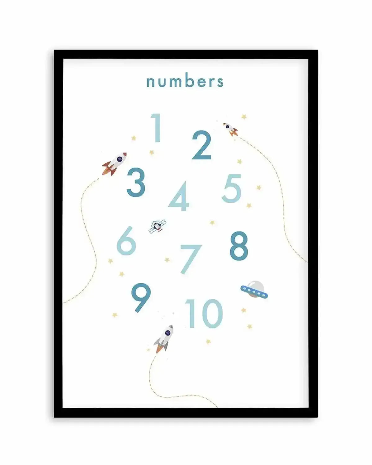 Outer Space | Numbers Art Print from Olive et Oriel where you can shop wallpaper and artworks online