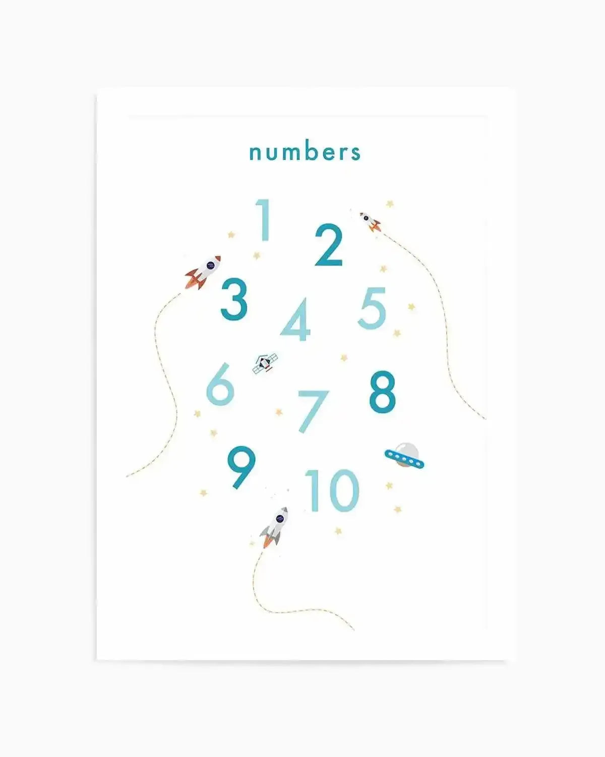 Outer Space | Numbers Art Print from Olive et Oriel where you can shop wallpaper and artworks online