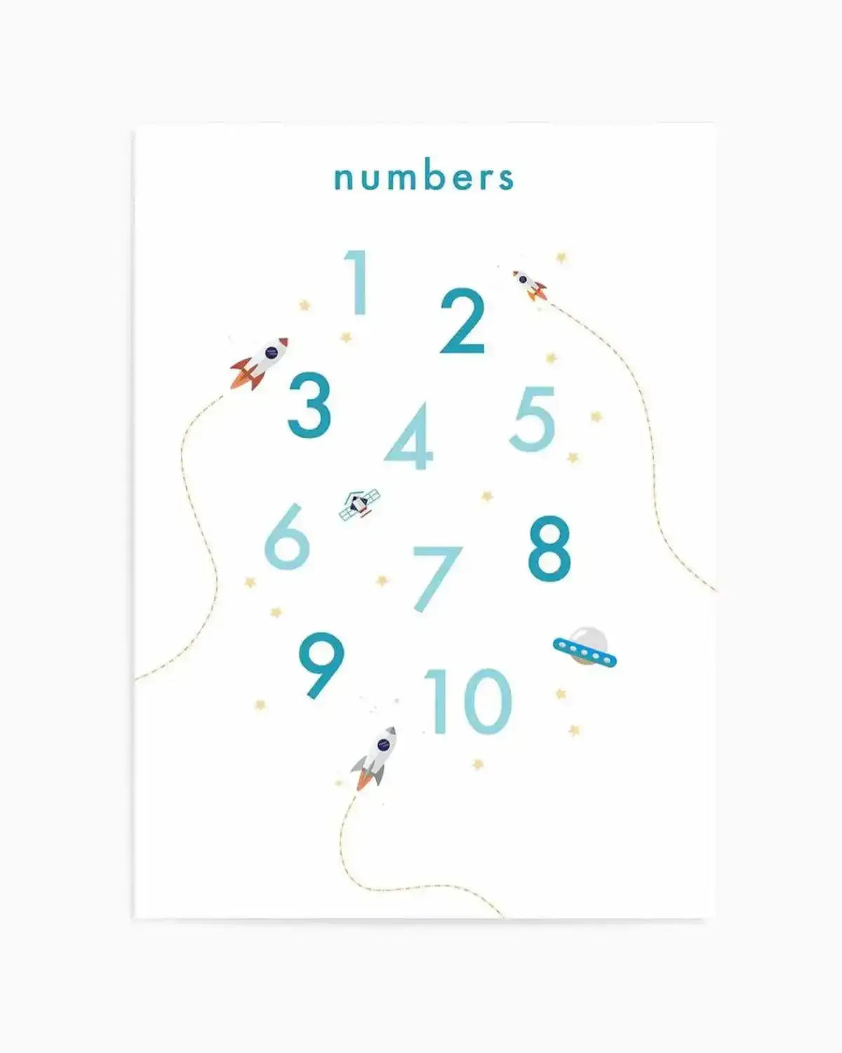 Outer Space | Numbers Art Print from Olive et Oriel where you can shop wallpaper and artworks online