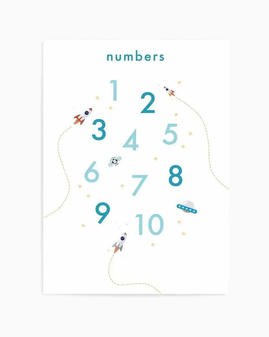 Outer Space | Numbers Art Print from Olive et Oriel where you can shop wallpaper and artworks online