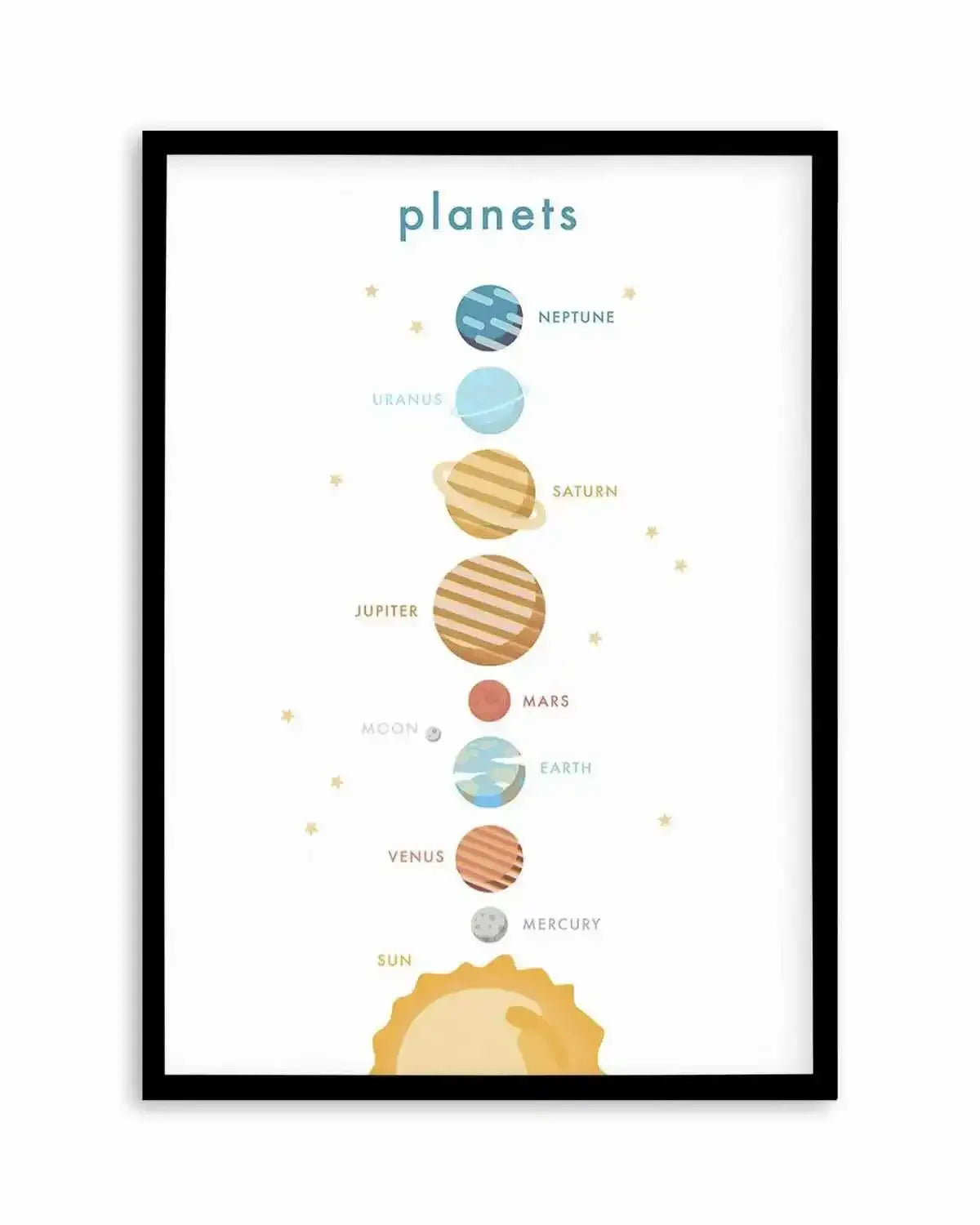 Outer Space | Planets Art Print from Olive et Oriel where you can shop wallpaper and artworks online