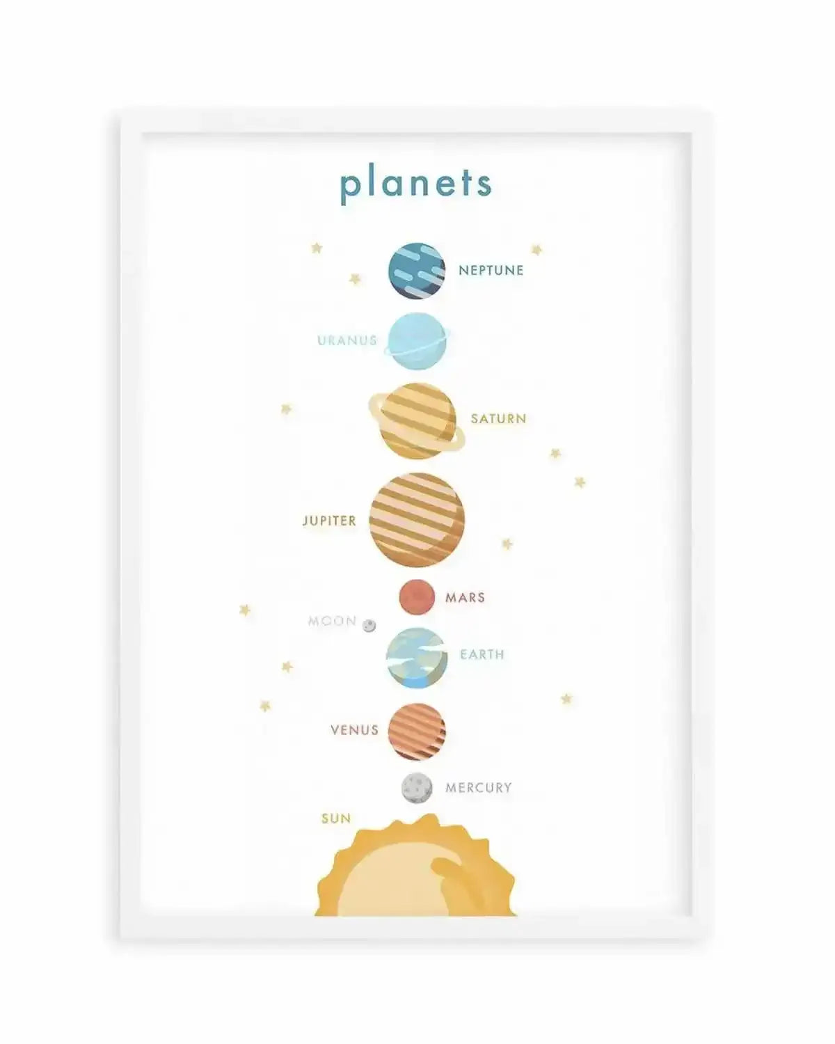 Outer Space | Planets Art Print from Olive et Oriel where you can shop wallpaper and artworks online