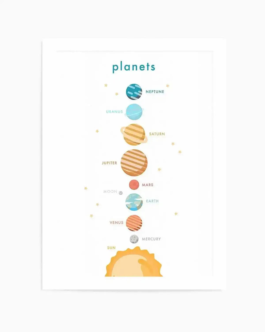 Outer Space | Planets Art Print from Olive et Oriel where you can shop wallpaper and artworks online