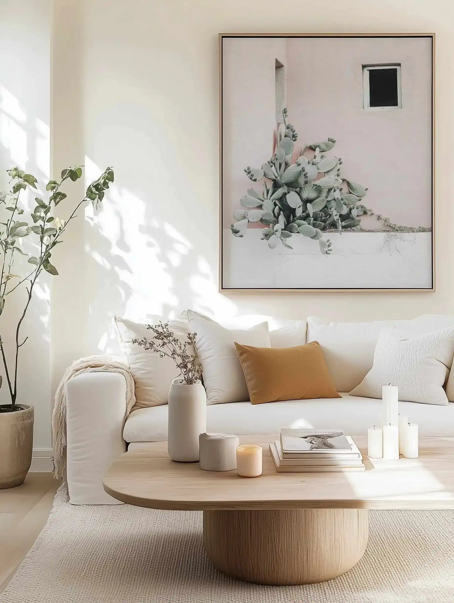 Outside the Bungalow | Framed Canvas Art Print from Olive et Oriel where you can shop wallpaper and artworks online