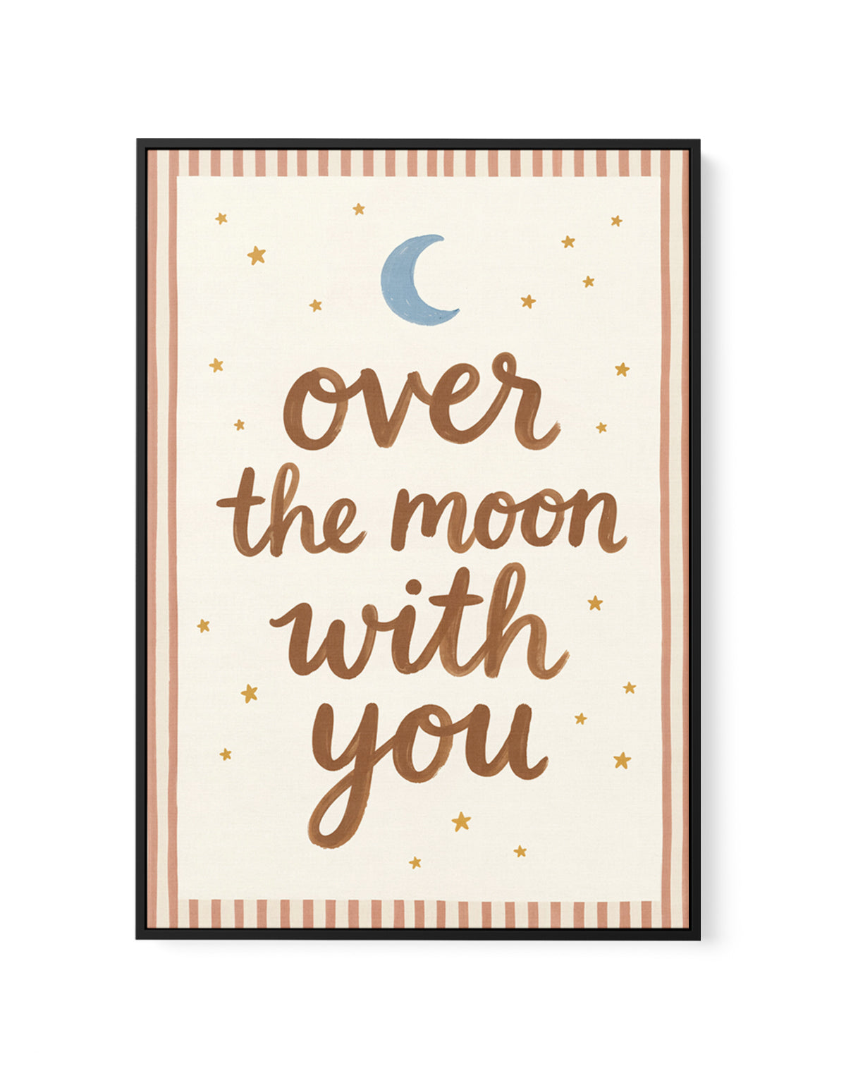 Over The Moon With You | Framed Canvas Art Print