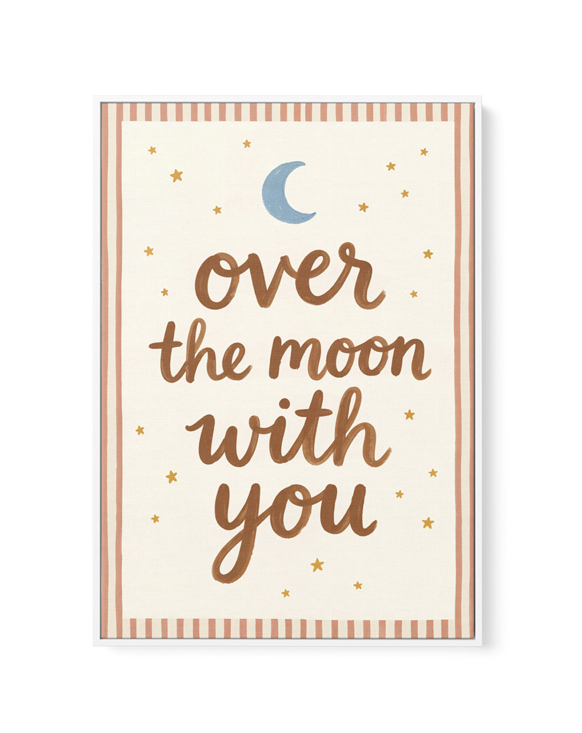 Over The Moon With You | Framed Canvas Art Print