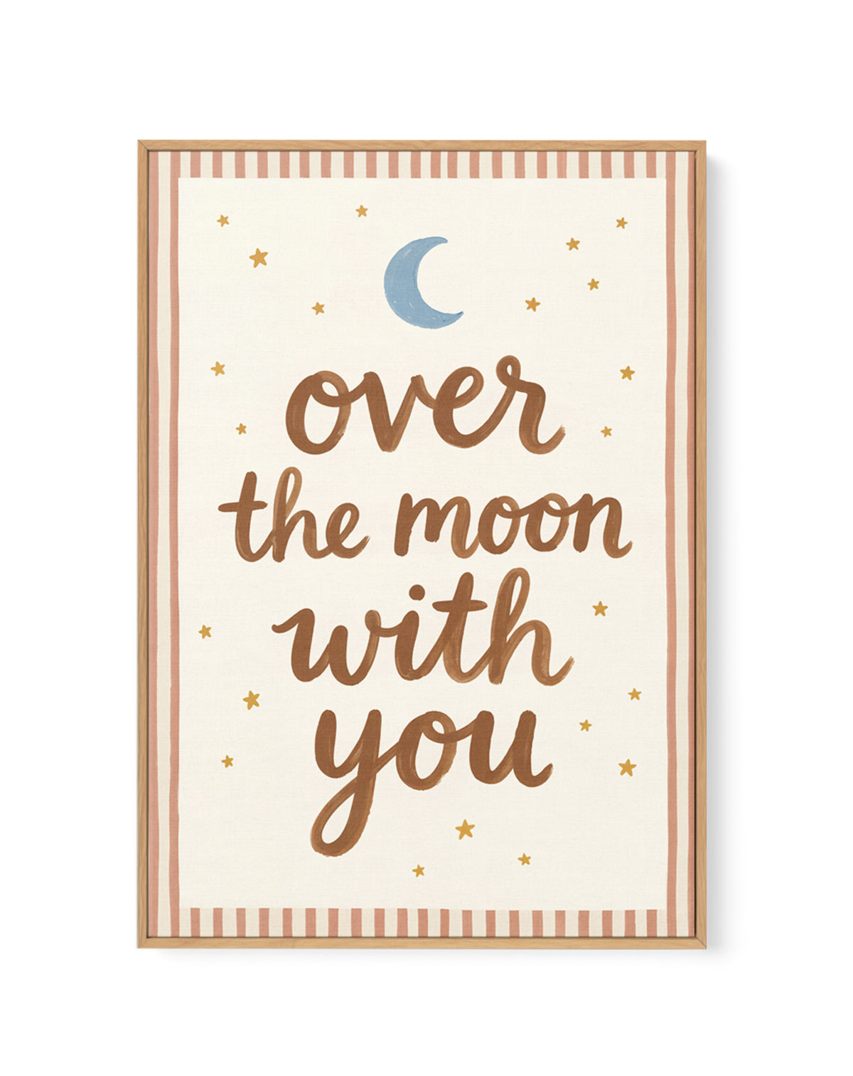 Over The Moon With You | Framed Canvas Art Print