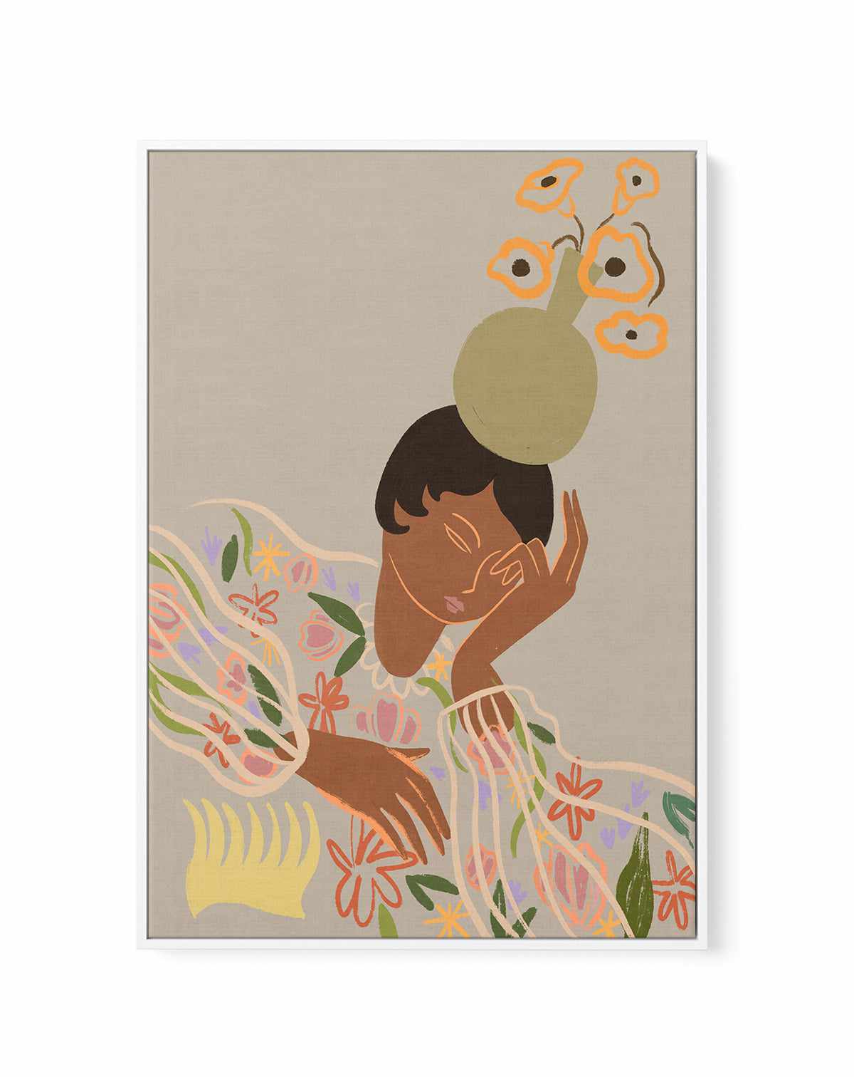 Overthinker by Arty Guava | Framed Canvas Art Print