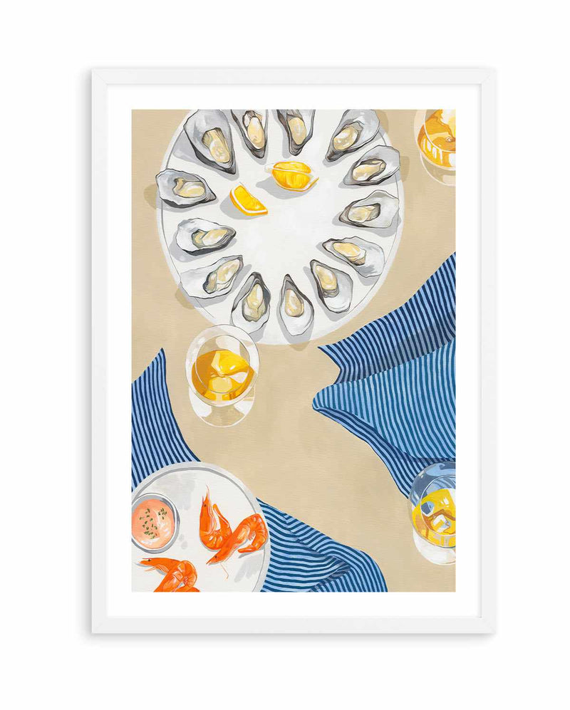 Oysters and Prawns by Cat Gerke | Art Print