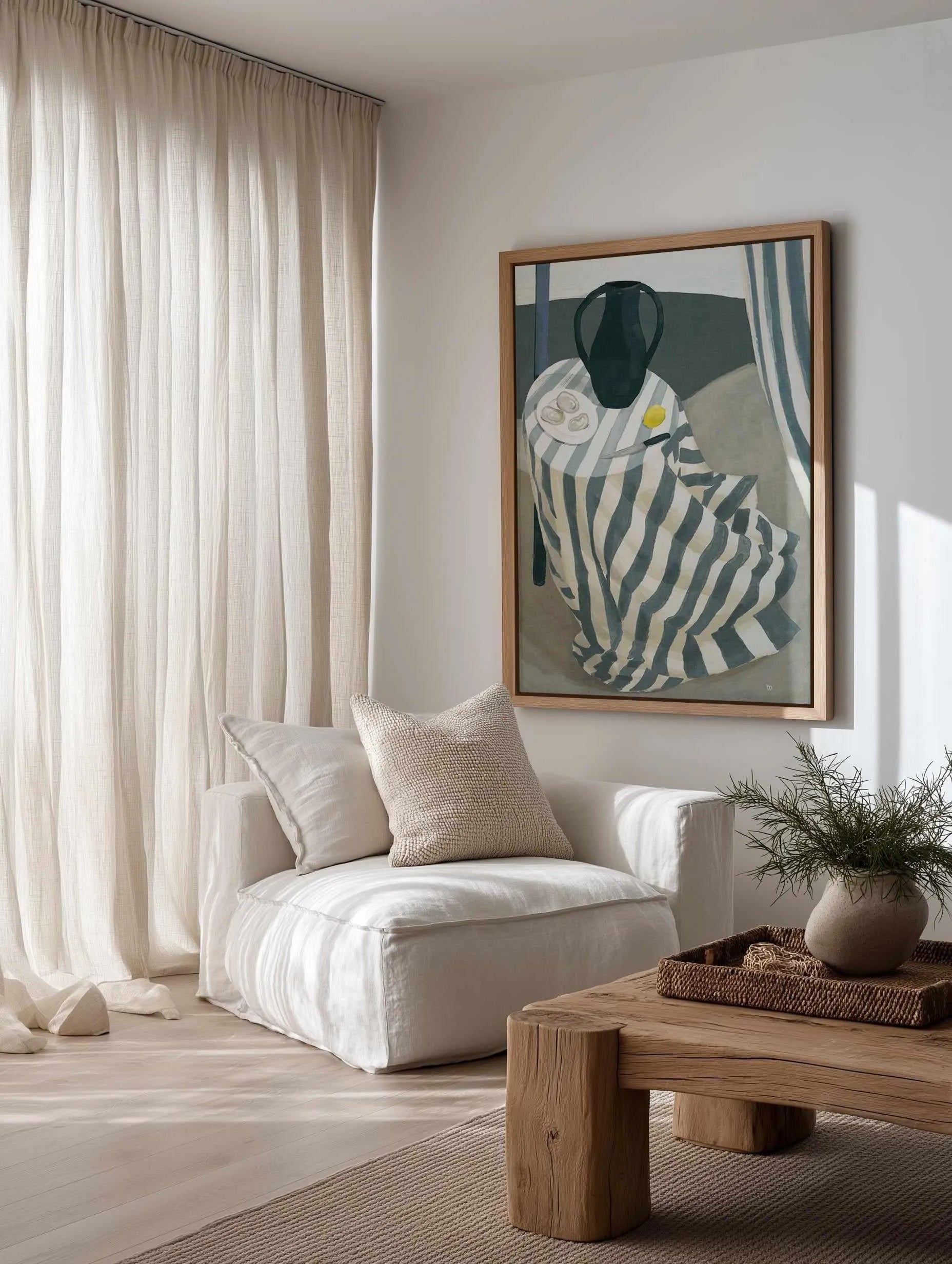 Oysters at the Beach by Marco Marella | Framed Canvas Art Print from Olive et Oriel where you can shop wallpaper and artworks online