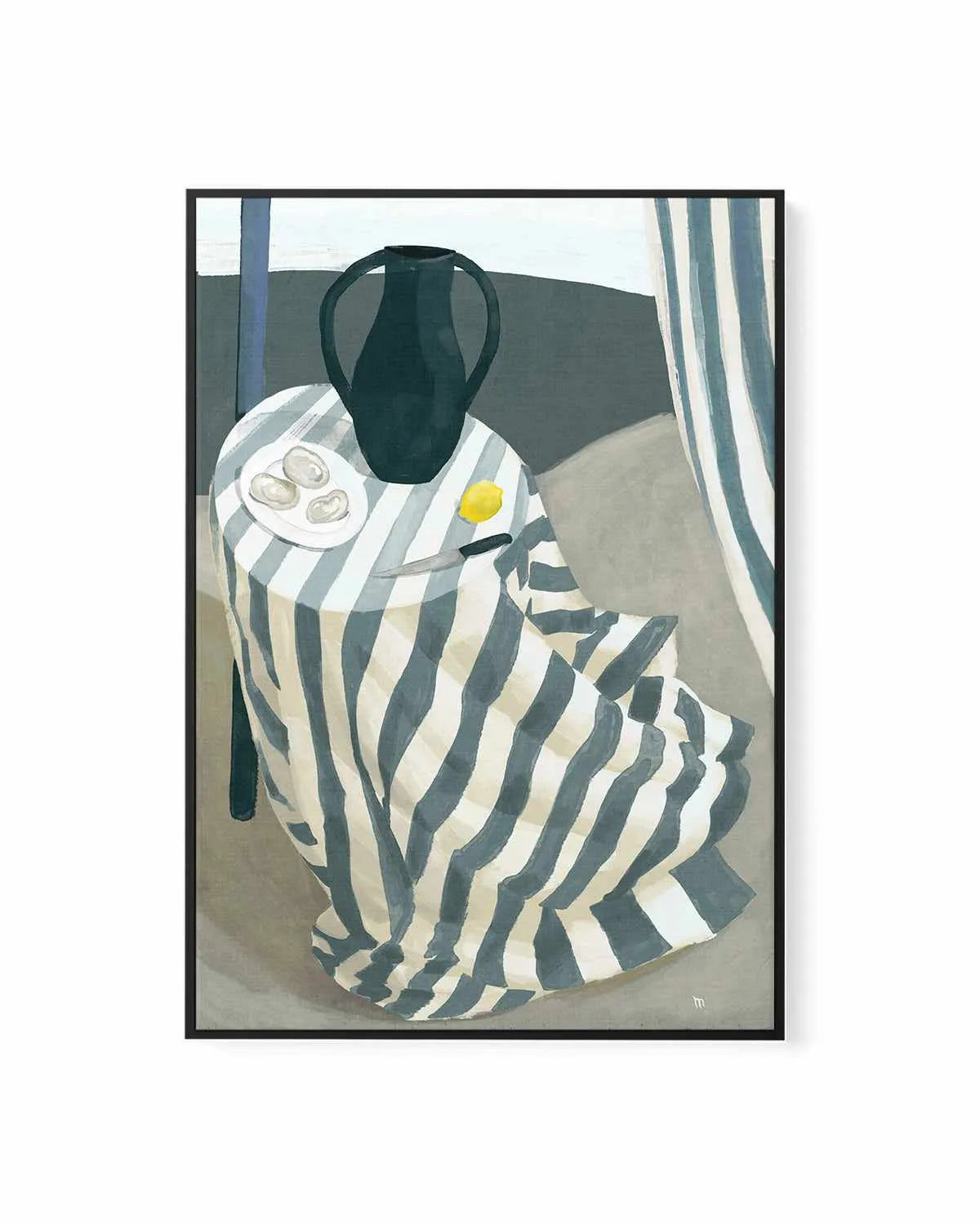 Oysters at the Beach by Marco Marella | Framed Canvas Art Print from Olive et Oriel where you can shop wallpaper and artworks online