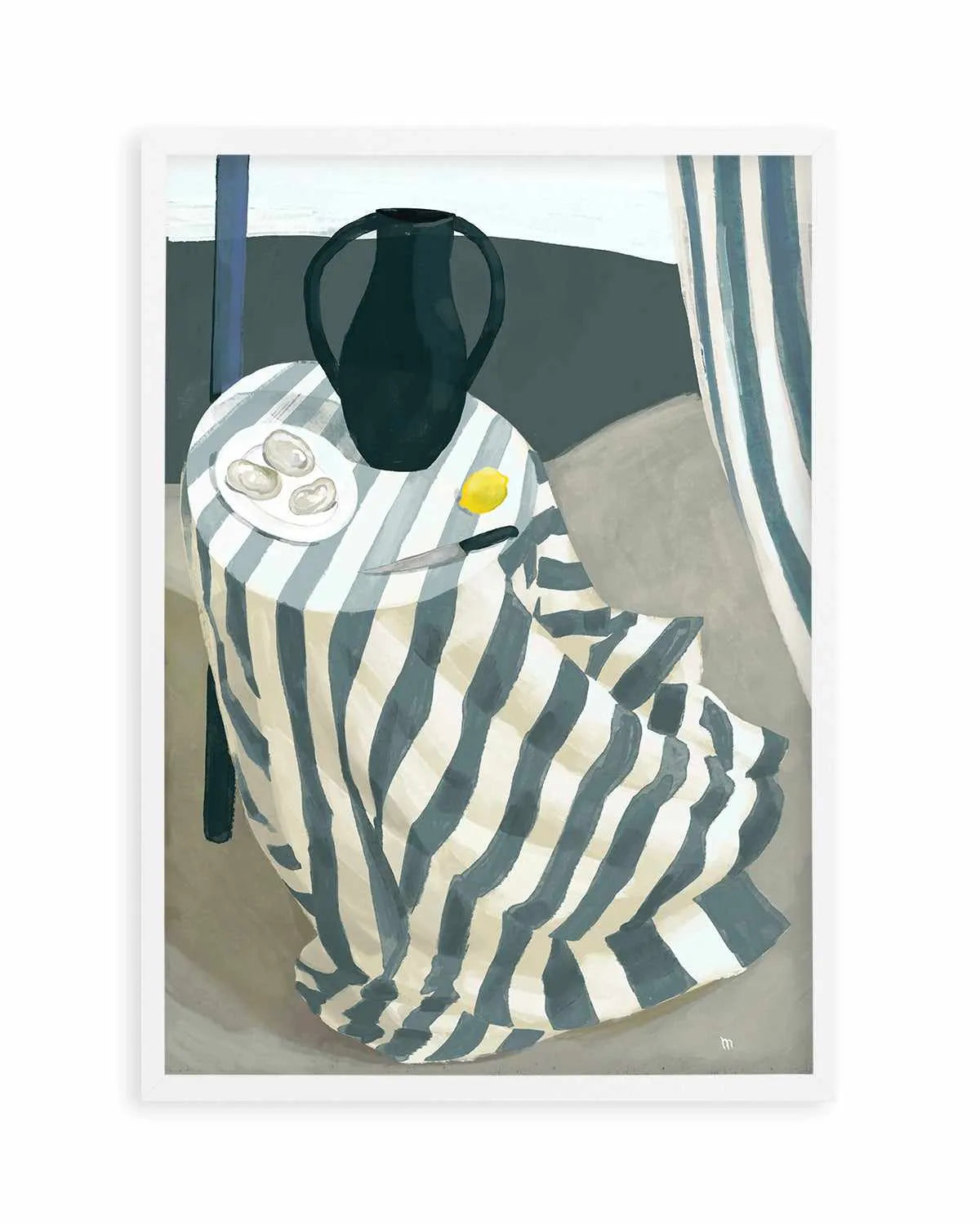 Oysters at the Beach by Marco Marella | Art Print from Olive et Oriel where you can shop wallpaper and artworks online