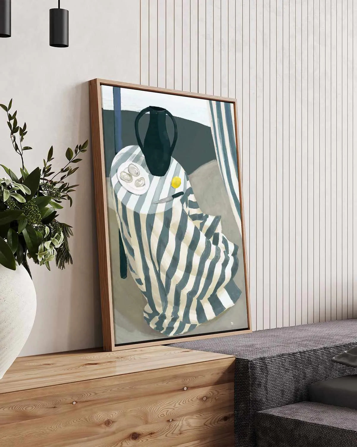 Oysters at the Beach by Marco Marella | Framed Canvas Art Print from Olive et Oriel where you can shop wallpaper and artworks online