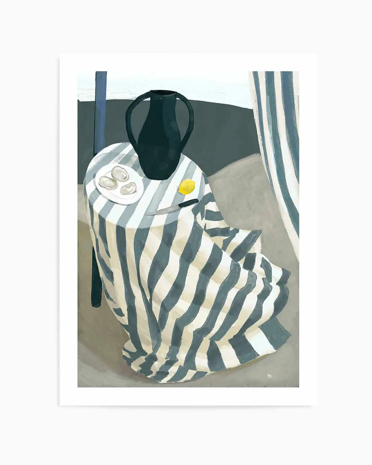 Oysters at the Beach by Marco Marella | Art Print from Olive et Oriel where you can shop wallpaper and artworks online