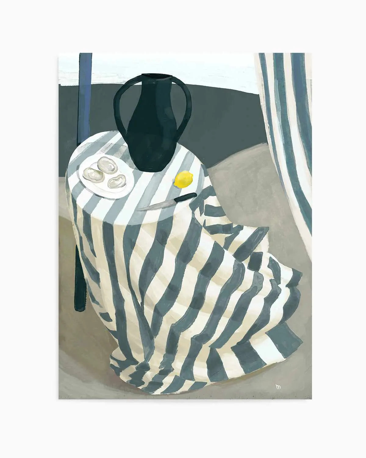 Oysters at the Beach by Marco Marella | Art Print from Olive et Oriel where you can shop wallpaper and artworks online