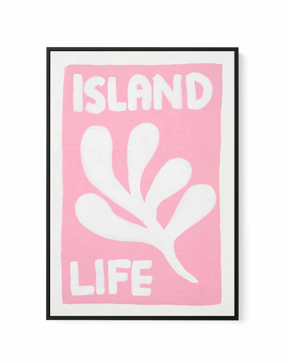 Pink Island Life by Teena Zerefos | Framed Canvas Art Print