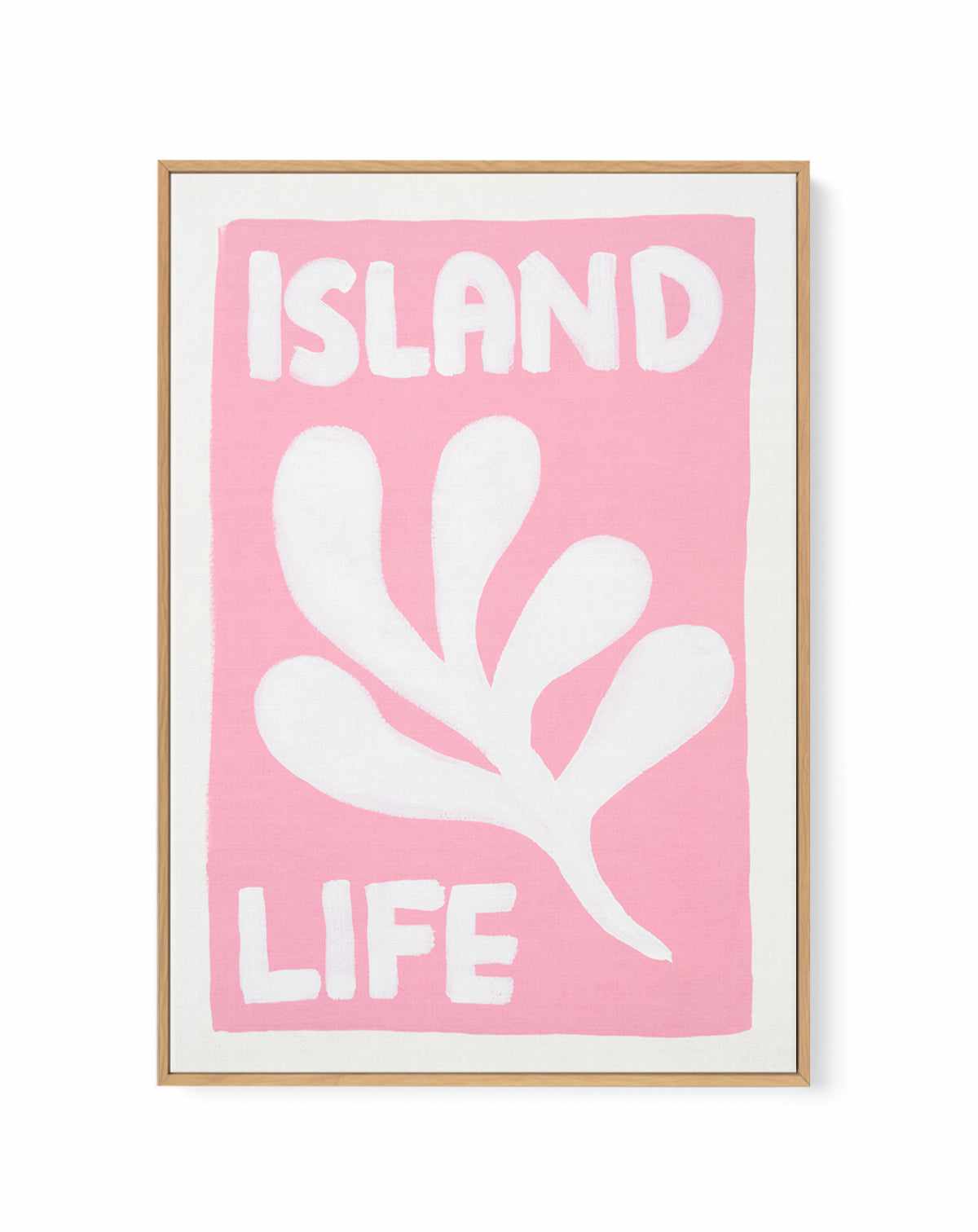 Pink Island Life by Teena Zerefos | Framed Canvas Art Print