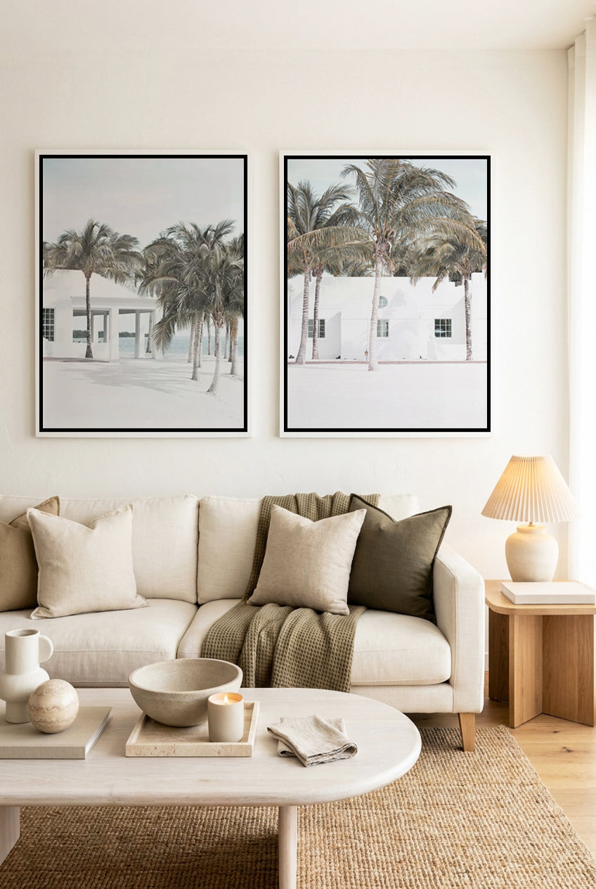Pacifico I & II Framed Canvas Art Set of 2 | Matching Wall Art