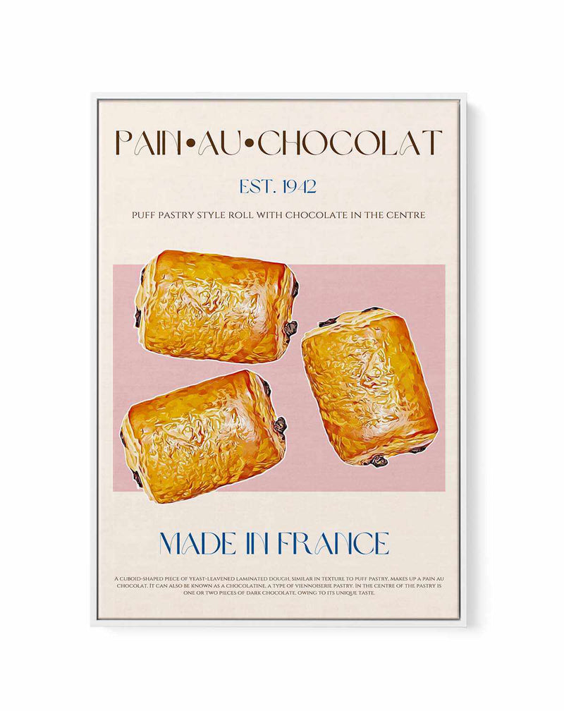 Pain Au Chocolat Print by Nazma Khokhar | Framed Canvas Art Print from Olive et Oriel where you can shop wallpaper and artworks online