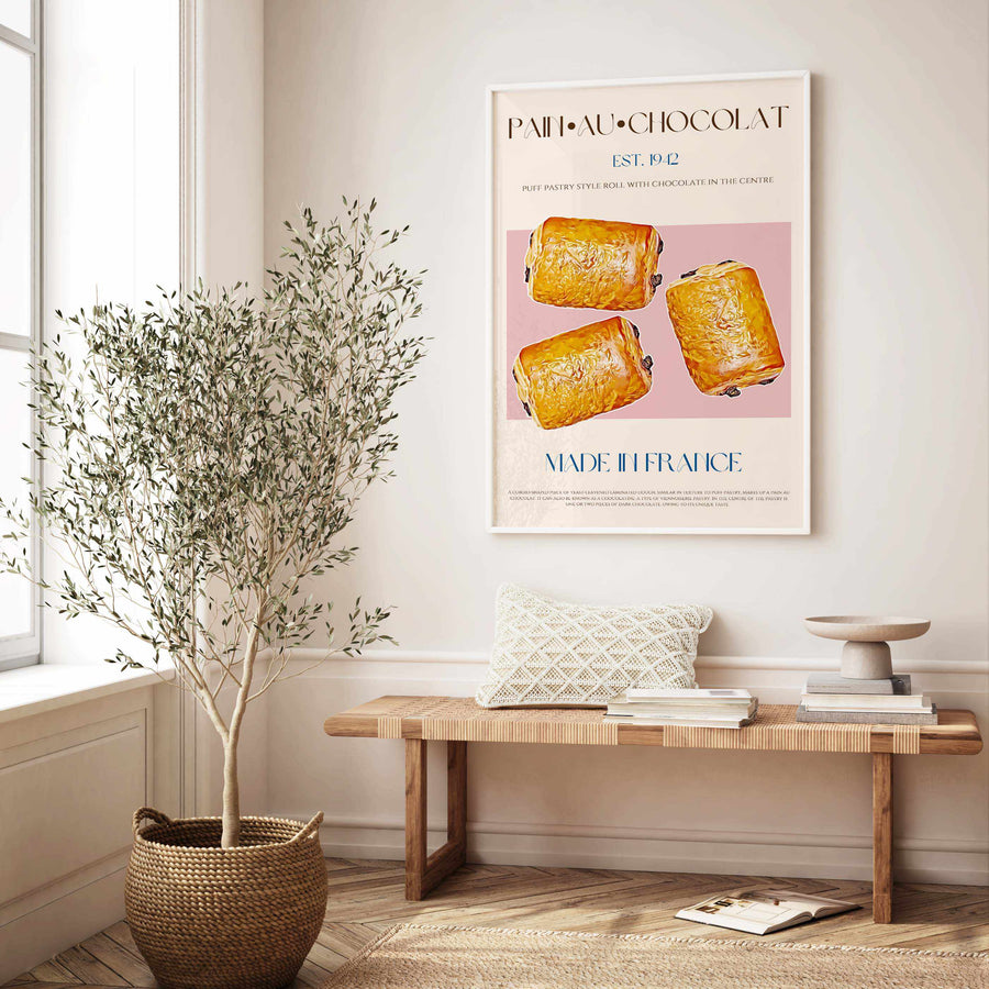 Pain Au Chocolat Print by Nazma Khokhar | Art Print from Olive et Oriel where you can shop wallpaper and artworks online