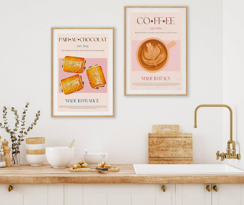 Pain Au Chocolat Print by Nazma Khokhar | Art Print from Olive et Oriel where you can shop wallpaper and artworks online
