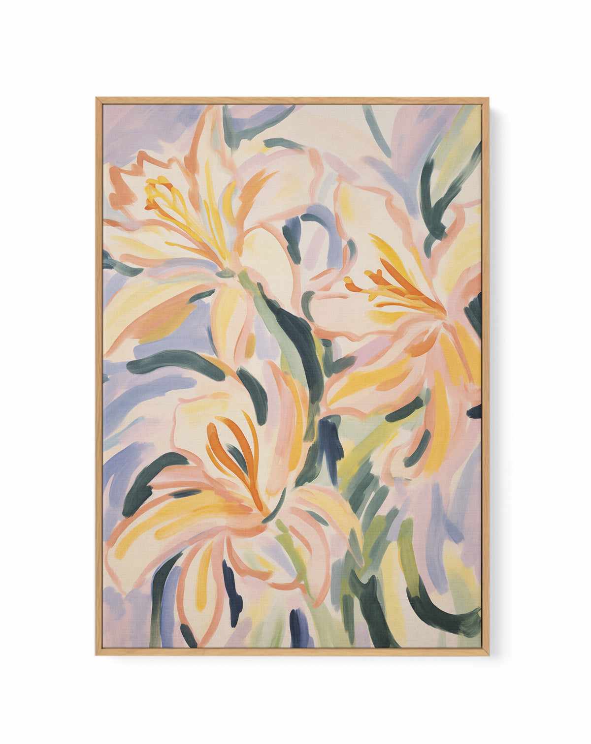 Painted Petals | Framed Canvas Art Print