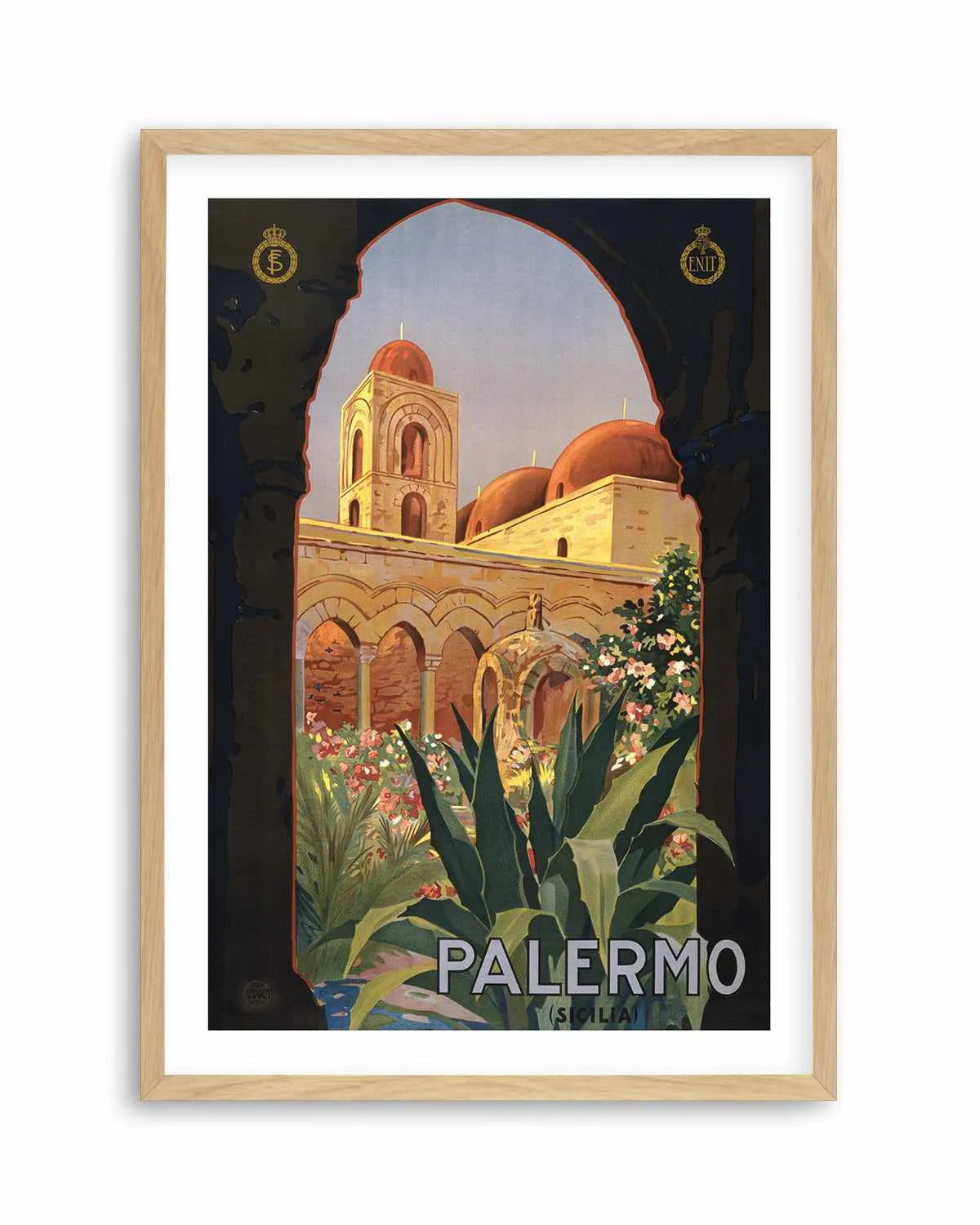 Palermo Vintage Poster Art Print from Olive et Oriel where you can shop wallpaper and artworks online