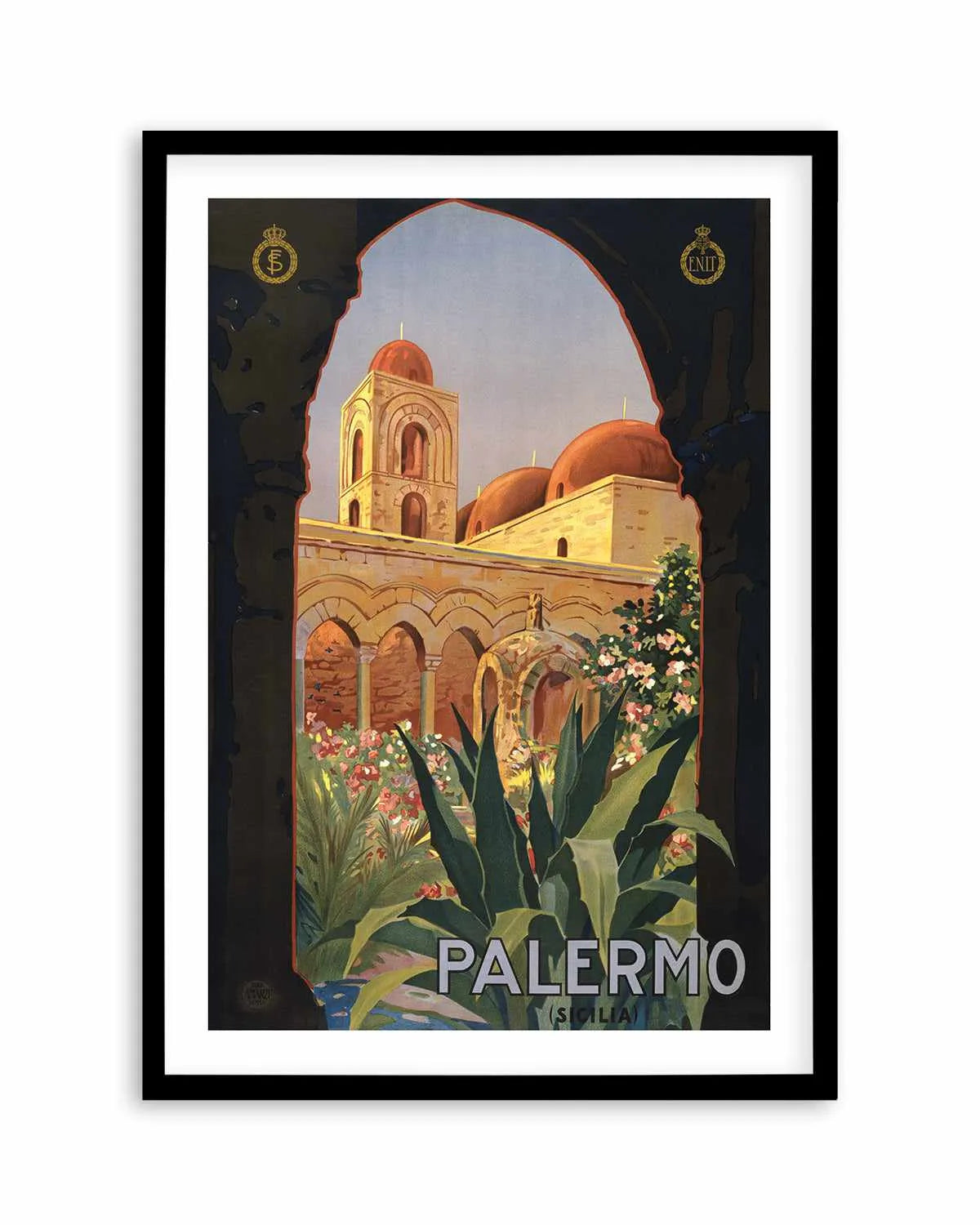 Palermo Vintage Poster Art Print from Olive et Oriel where you can shop wallpaper and artworks online