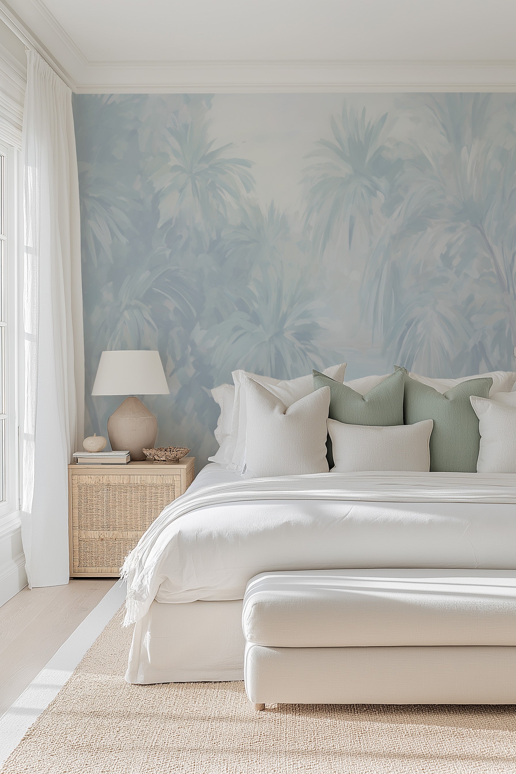 Palisade Blue Palms Wallpaper Mural