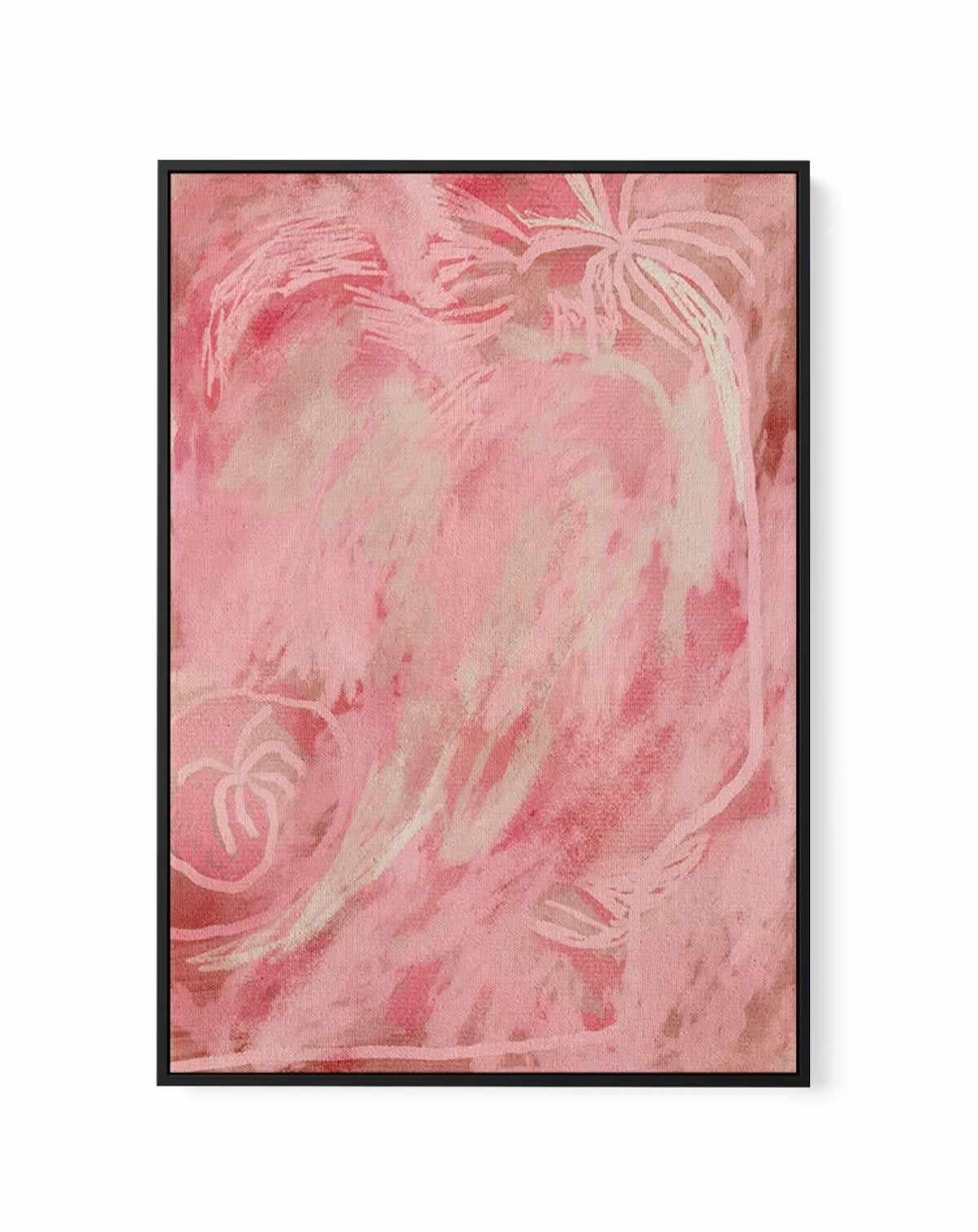 Palm Blush by Shatha Al Dafai | Framed Canvas Art Print from Olive et Oriel where you can shop wallpaper and artworks online