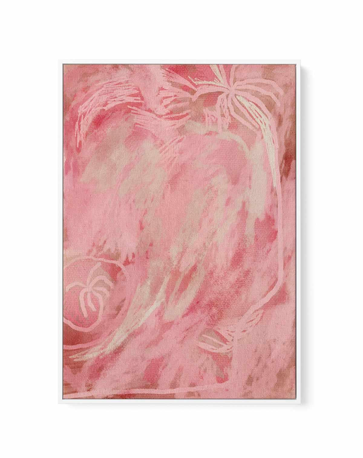 Palm Blush by Shatha Al Dafai | Framed Canvas Art Print from Olive et Oriel where you can shop wallpaper and artworks online