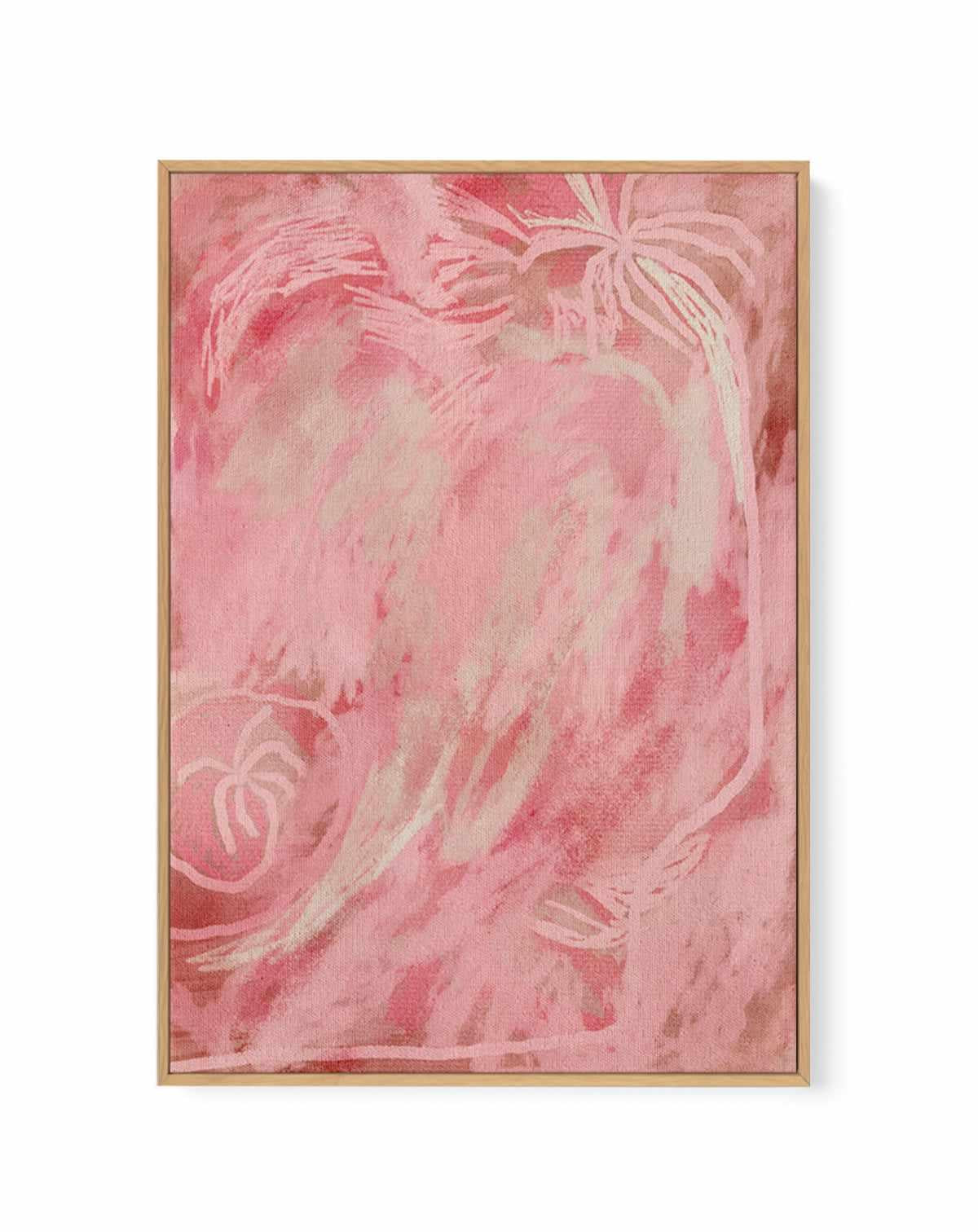 Palm Blush by Shatha Al Dafai | Framed Canvas Art Print from Olive et Oriel where you can shop wallpaper and artworks online