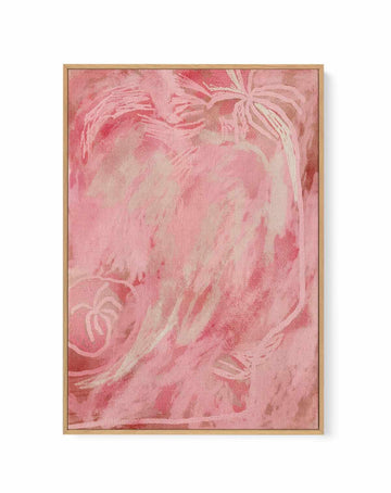 Palm Blush by Shatha Al Dafai | Framed Canvas Art Print from Olive et Oriel where you can shop wallpaper and artworks online