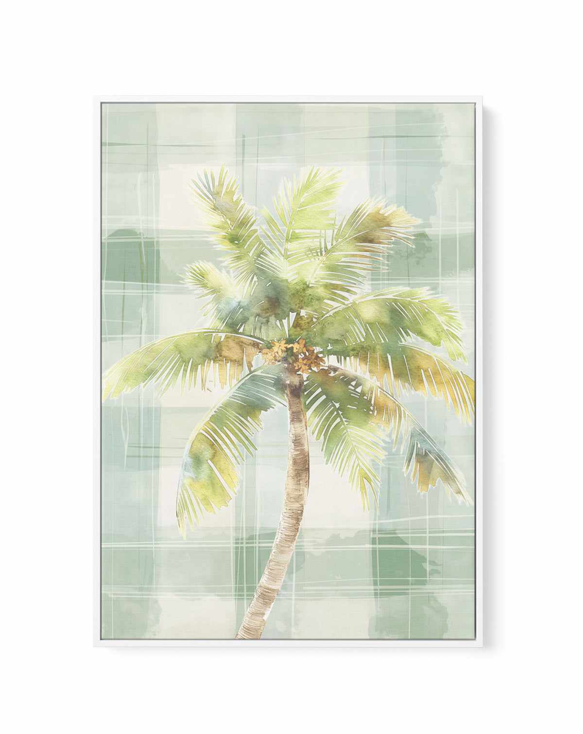 Palm Checks I | Framed Canvas Art Print