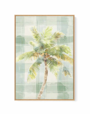Palm Checks I | Framed Canvas Art Print from Olive et Oriel where you can shop wallpaper and artworks online