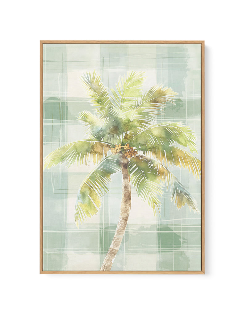 Palm Checks I | Framed Canvas Art Print