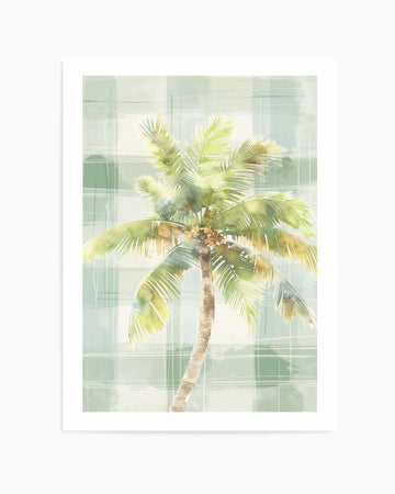 Palm Checks I | Art Print from Olive et Oriel where you can shop wallpaper and artworks online