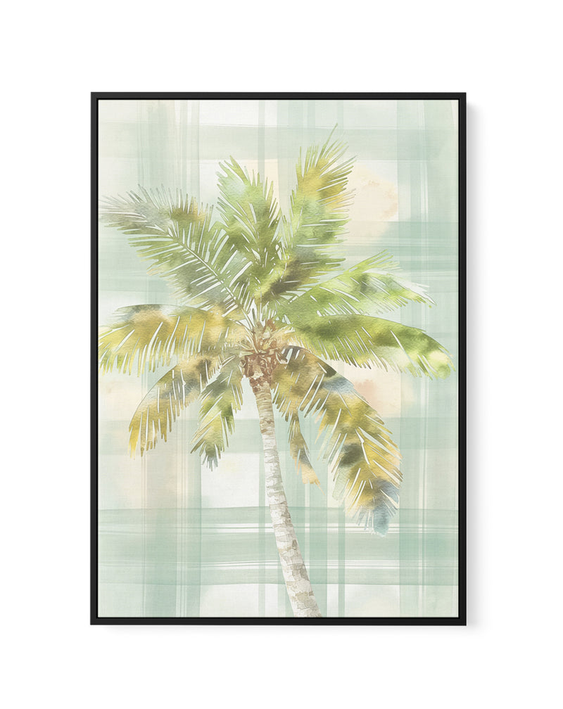 Palm Checks II | Framed Canvas Art Print