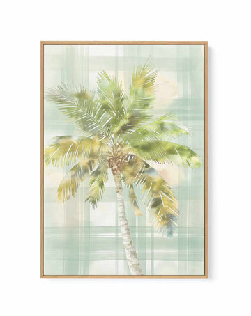 Palm Checks II | Framed Canvas Art Print from Olive et Oriel where you can shop wallpaper and artworks online