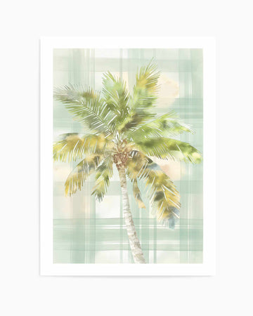 Palm Checks II | Art Print from Olive et Oriel where you can shop wallpaper and artworks online