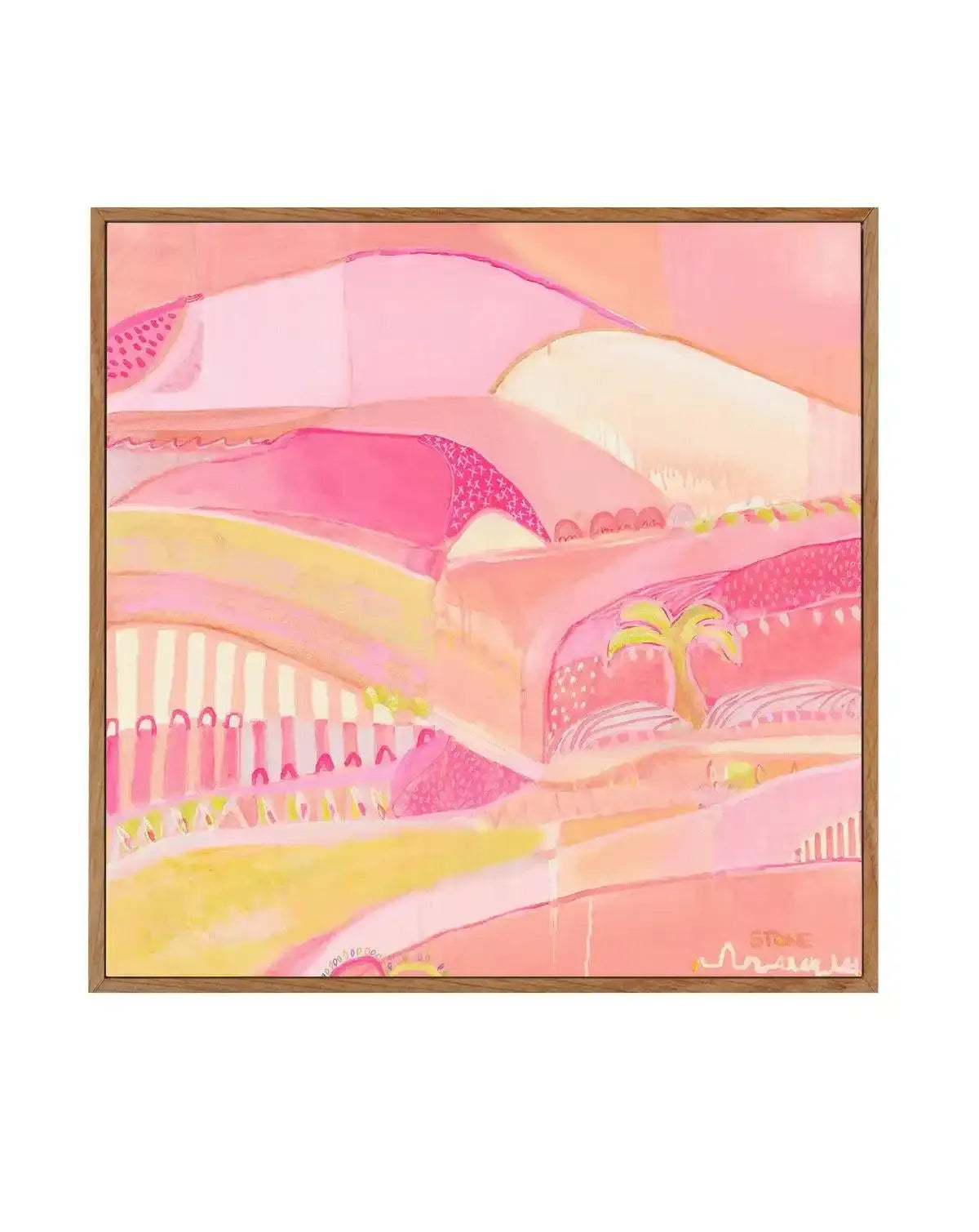 Palm Cove by Belinda Stone | Framed Canvas-CANVAS-You can shop wall art online with Olive et Oriel for everything from abstract art to fun kids wall art. Our beautiful modern art prints and canvas art are available from large canvas prints to wall art paintings and our proudly Australian artwork collection offers only the highest quality framed large wall art and canvas art Australia - You can buy fashion photography prints or Hampton print posters and paintings on canvas from Olive et Oriel and