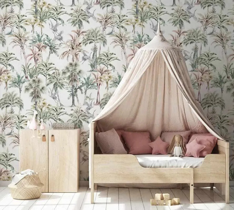 Palm Oasis Wallpaper-Wallpaper-Buy Kids Removable Wallpaper Online Our Custom Made Children‚àö¬¢‚Äö√á¬®‚Äö√ë¬¢s Wallpapers Are A Fun Way To Decorate And Enhance Boys Bedroom Decor And Girls Bedrooms They Are An Amazing Addition To Your Kids Bedroom Walls Our Collection of Kids Wallpaper Is Sure To Transform Your Kids Rooms Interior Style From Pink Wallpaper To Dinosaur Wallpaper Even Marble Wallpapers For Teen Boys Shop Peel And Stick Wallpaper Online Today With Olive et Oriel