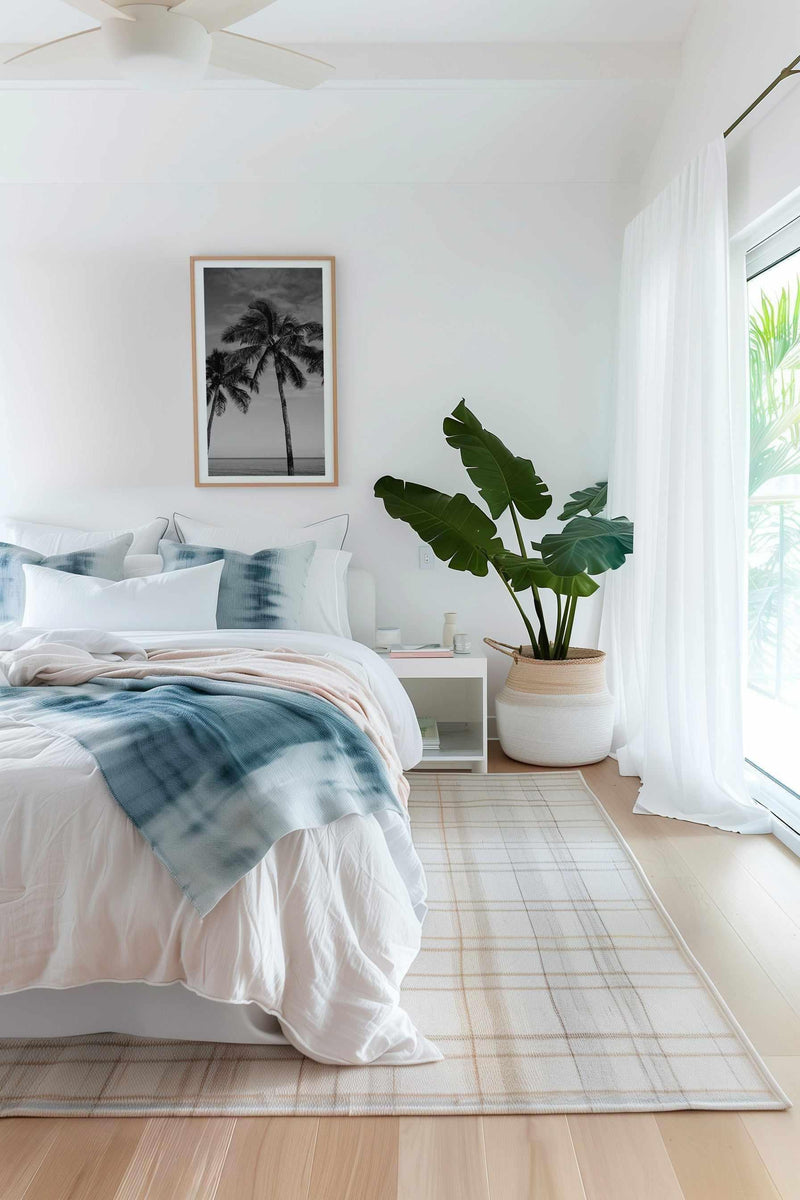 Palm Paradise B&W | Panoramic Art Print from Olive et Oriel where you can shop wallpaper and artworks online