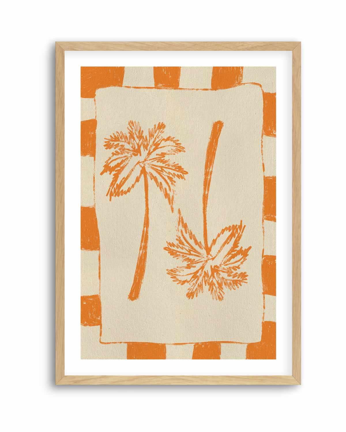 Palm Paradise Orange by Shatha Al Dafai | Art Print from Olive et Oriel where you can shop wallpaper and artworks online